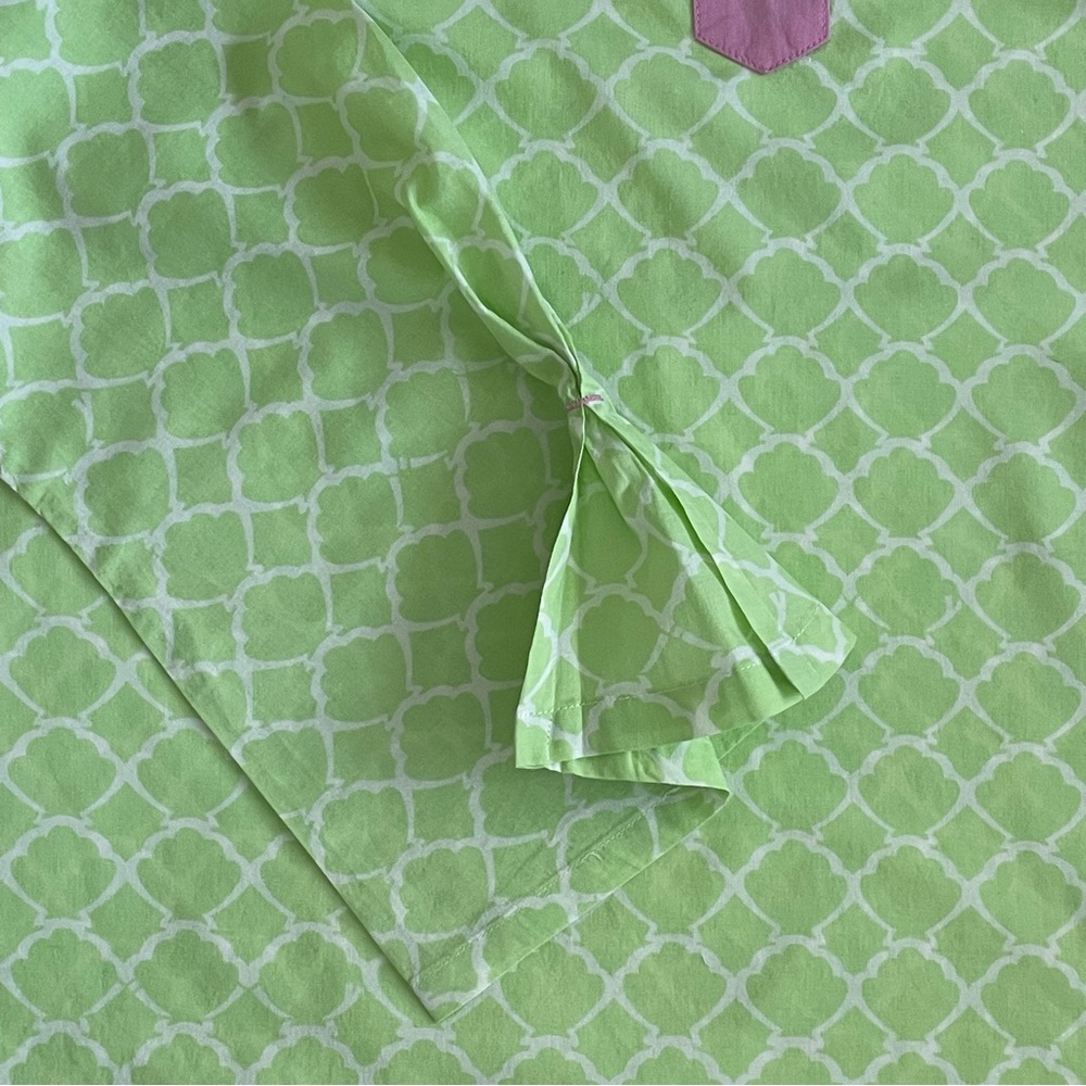 Lilly Pulitzer Lime Green and Pink long sleeve mini dress or Tunic Top Sz S - Picture 3 of 9